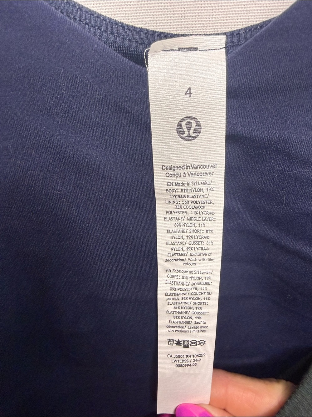 NWT Lululemon Align Tank Dress - Size 4 True Navy - Picture 3 of 4